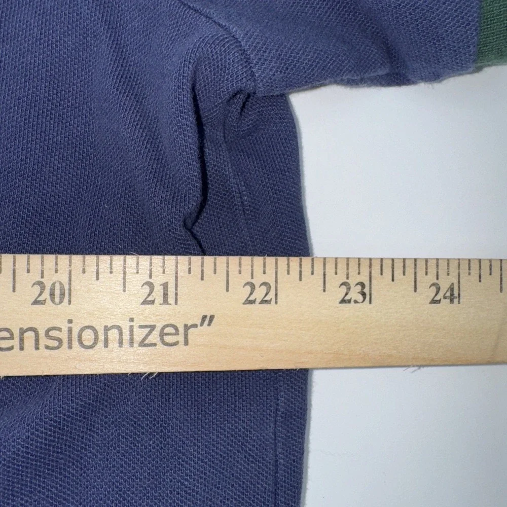 Polo Ralph Lauren Blue Short Sleeve Polo Large White Pony Size XL‎ Custom Fit